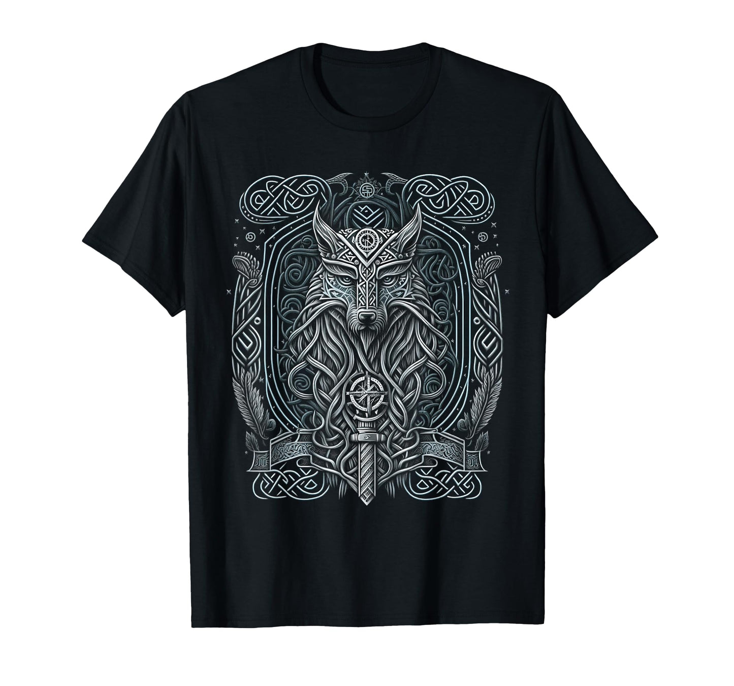 Odins Wolf Viking Norse Runes Nordmann Mythology T-Shirt