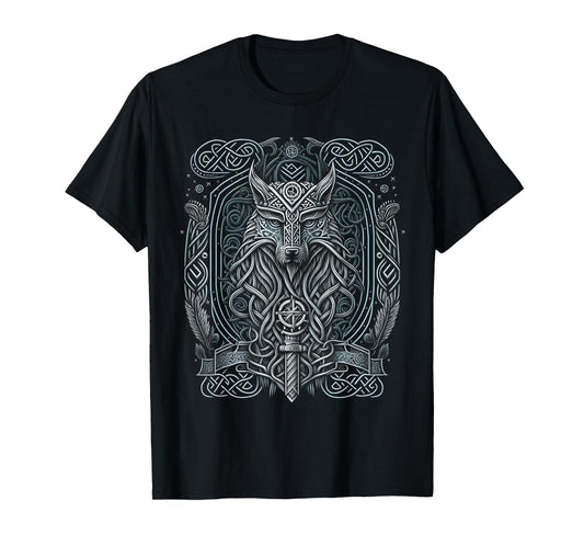 Odins Wolf Viking Norse Runes Nordmann Mythology T-Shirt