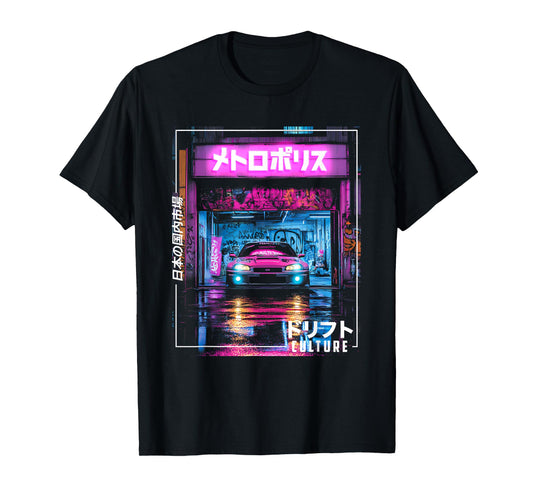 Tokyo City Retro Synthwave Racing Car Japan Tokyo T-Shirt