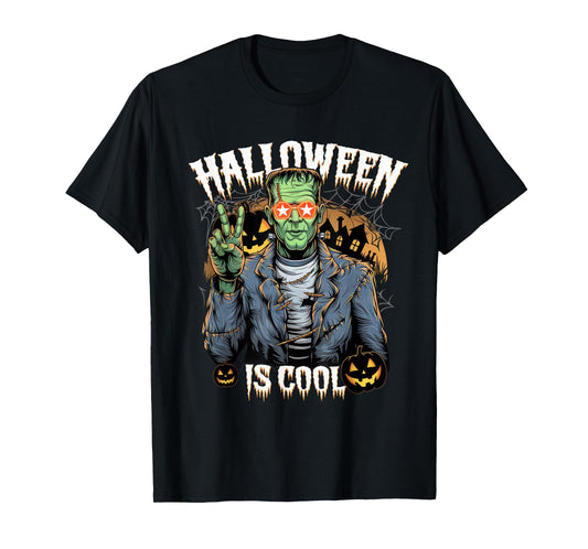 Halloween is Cool Tshirt Women Men Frankenstein Monster T-Shirt