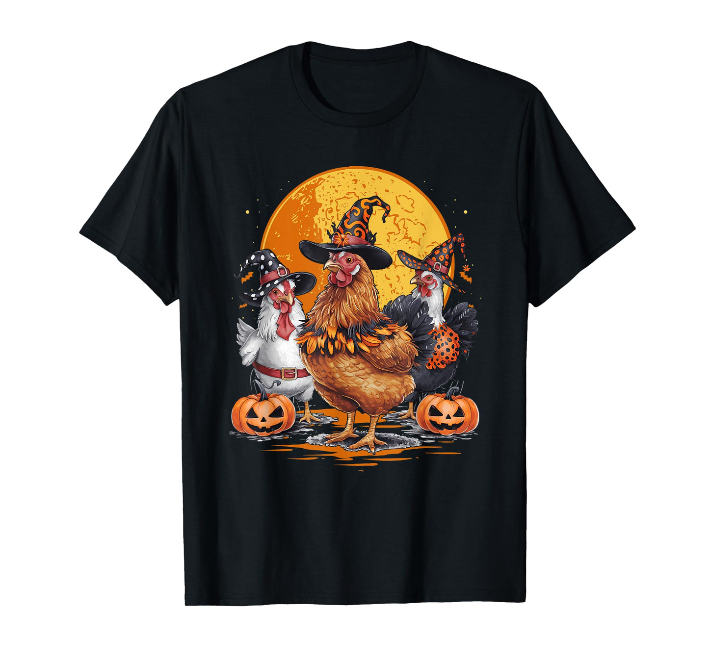 Funny Chicken Halloween Costume Spooky Season Chickens Witch T-Shirt