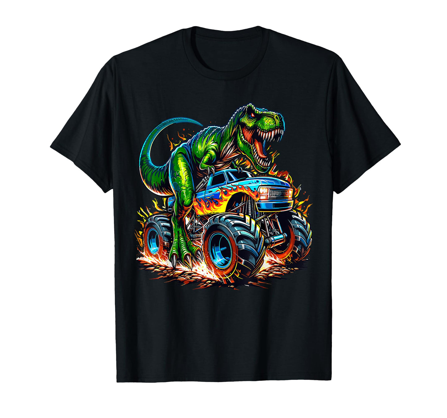 Monster Truck Dinosaur Birthday Party T-Shirt