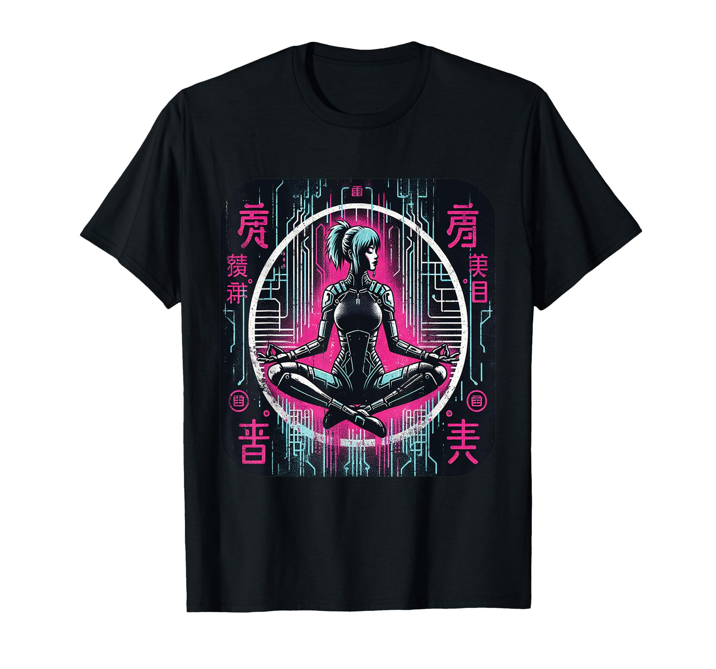 Woman Manga Futuristic Cyberpunk Aesthetic T-Shirt