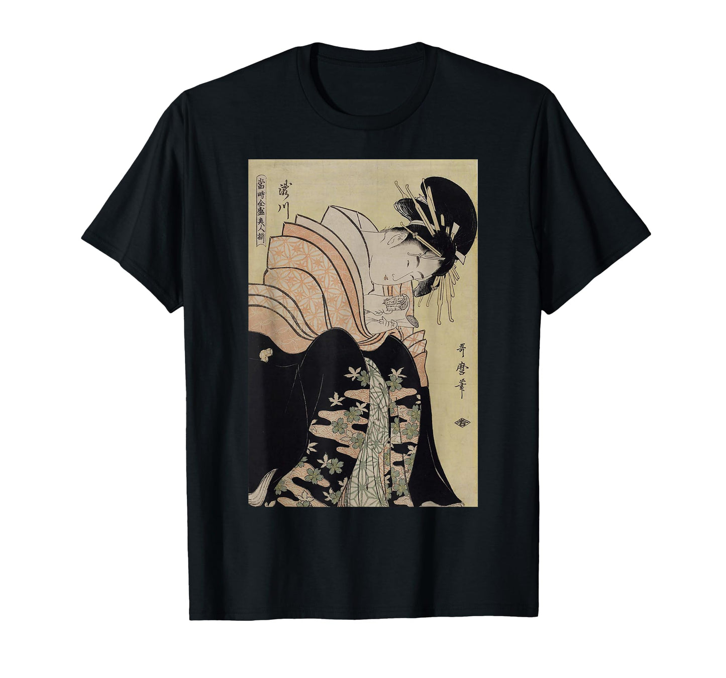 Japanese Retro Artwork Takigawa from the Tea-House Art T-Shirt