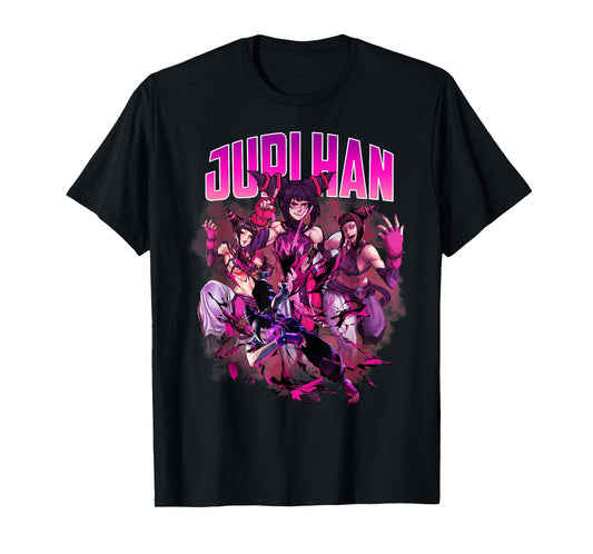 Game Character Juri Han Collage Style 90's Vintage T-Shirt
