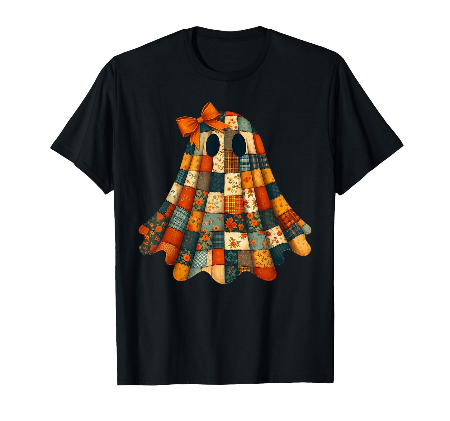 Patchwork Ghost Quilters Fall Quilting Sewers Halloween T-Shirt
