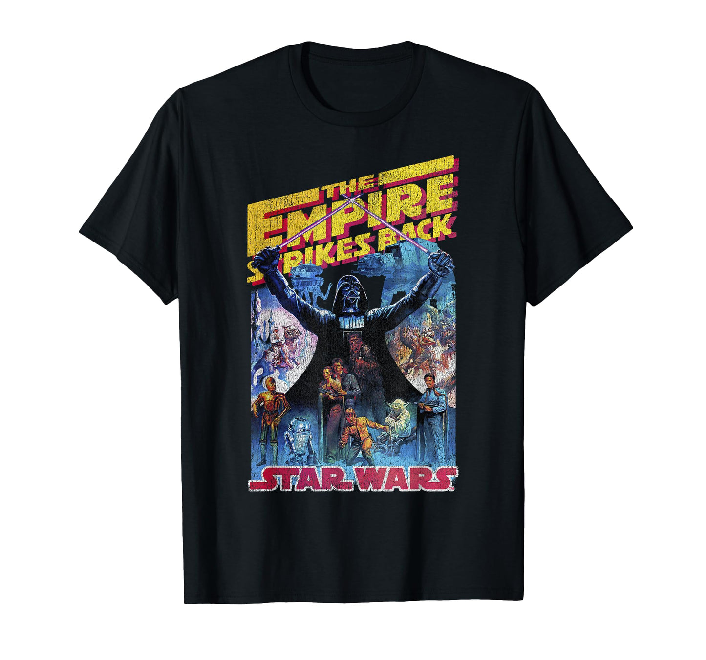 Star Wars Empire Strikes Back Retro Poster T-Shirt