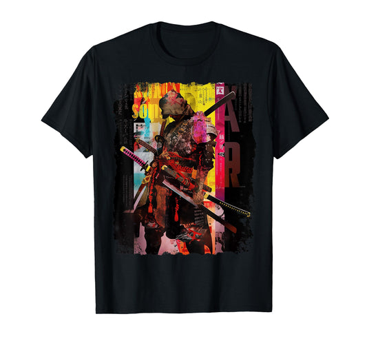 Hip Hop Y2K Vintage Hipster Edgy Urban Streetwear Samurai T-Shirt