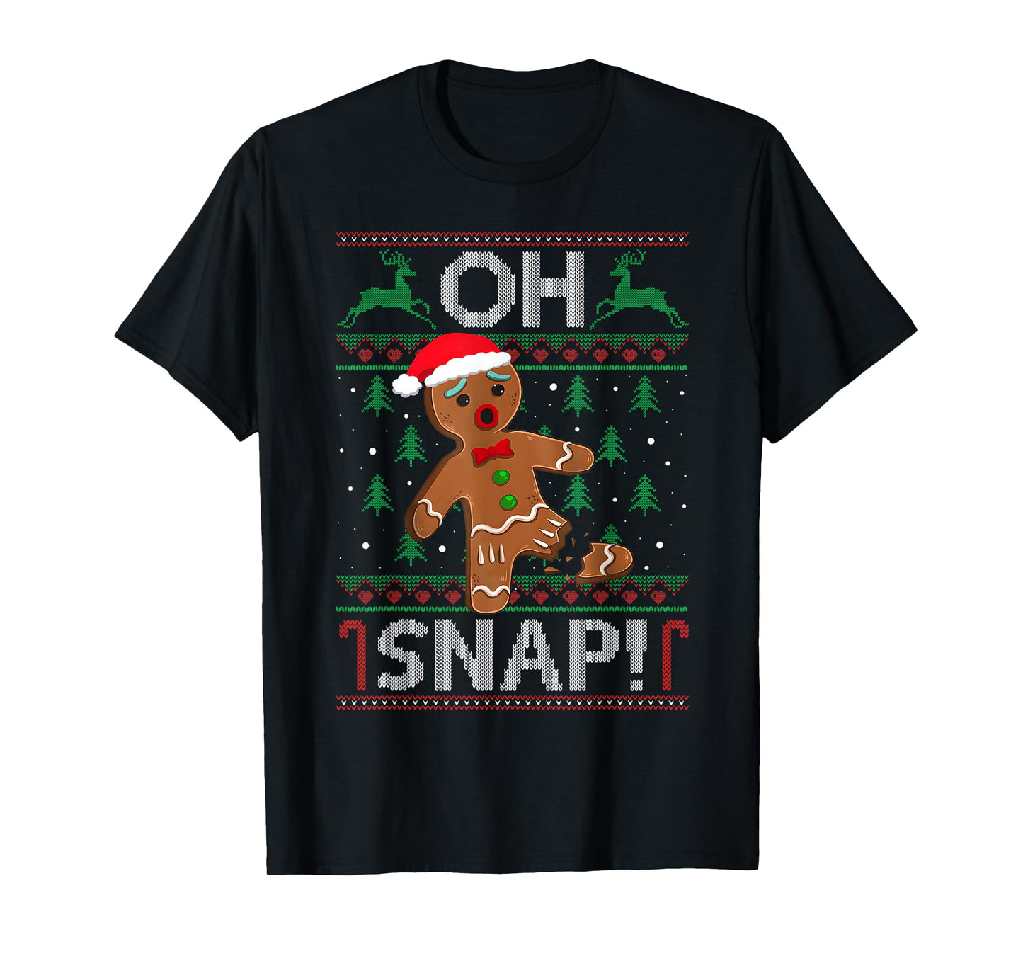 Oh Snap Gingerbread Man Christmas Funny Cookie Baking Xmas T-Shirt