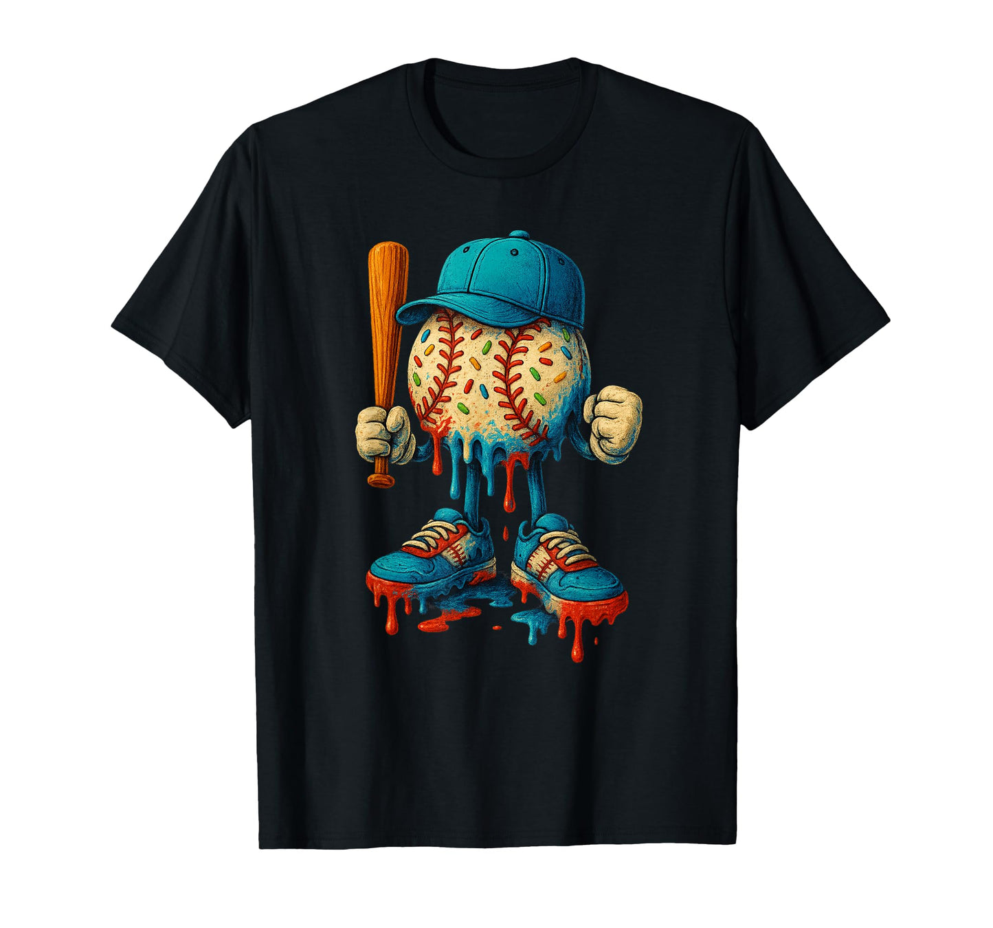 Baseball Lifestyle Youth Baseball Drip Icecream T-Shirt