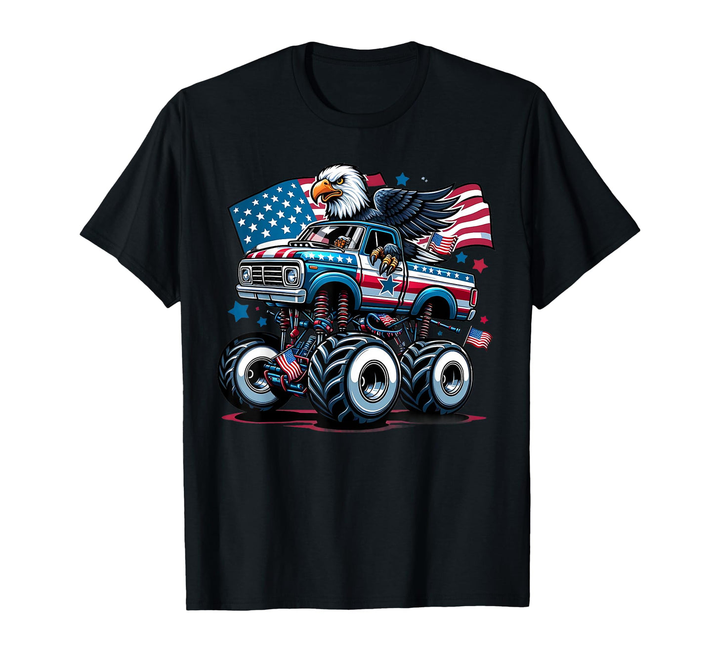 4th of July Shirts Boys American Flag USA Shirt Kids Eagle T-Shirt