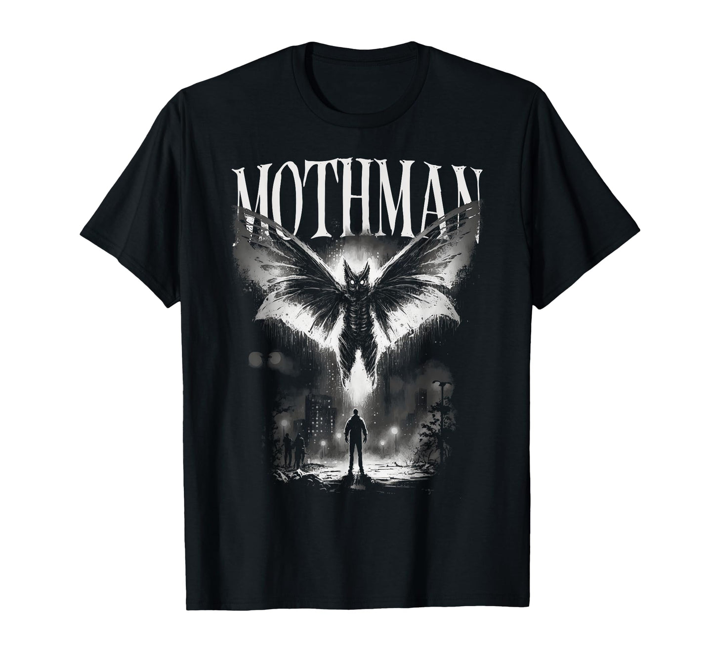 Mothman Cryptid Creature - Death From Above Graphic T-Shirt