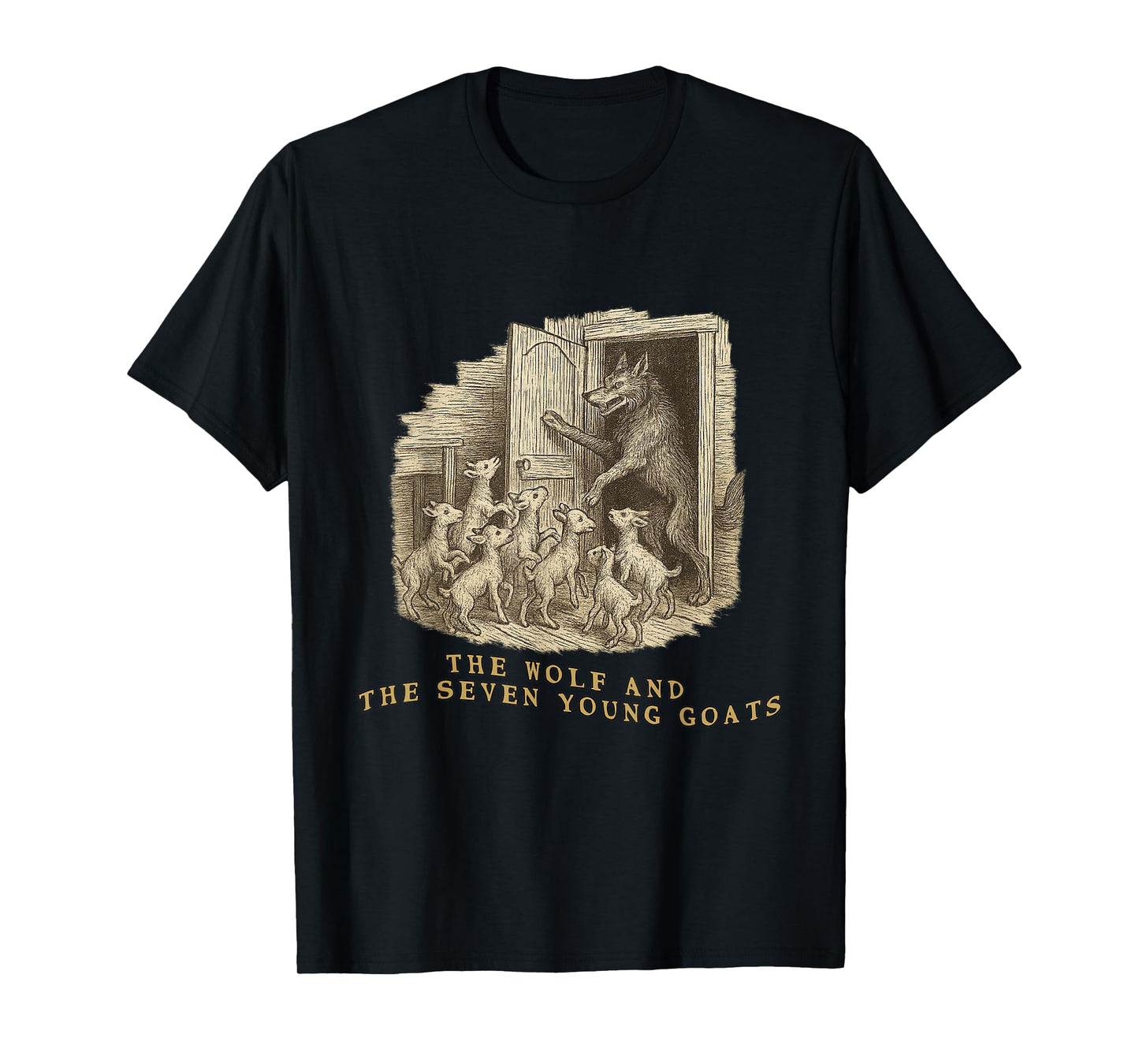 The Wolf and the Seven Young Goats Classic Fairy Tale T-Shirt