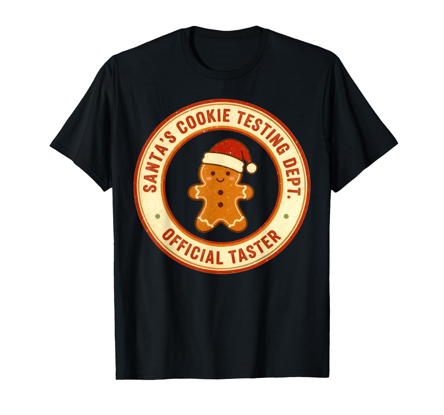 Santa Cookie Testing Department Holiday Baking Fun Christmas T-Shirt