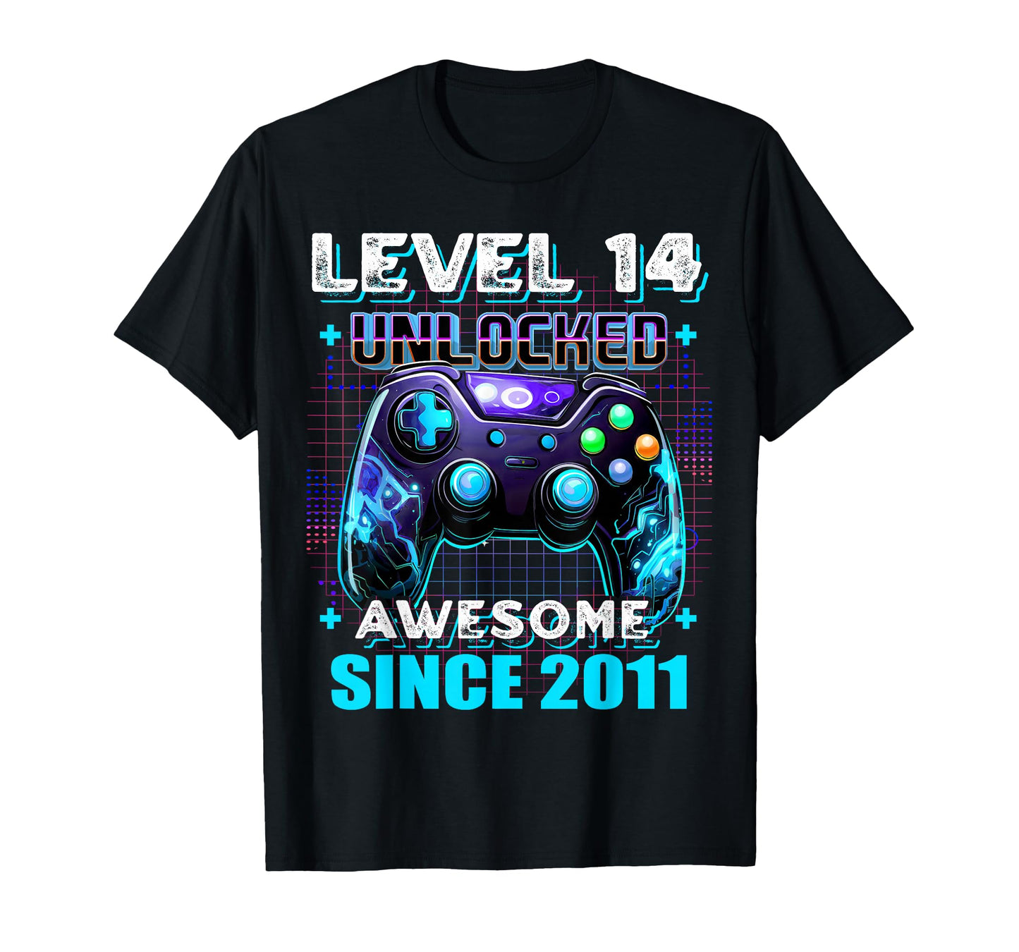 14th Birthday Boy Level 14 Gamer 14 Year Video Game Party T-Shirt