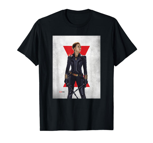 Marvel Black Widow Natasha Romanoff Movie Poster T-Shirt