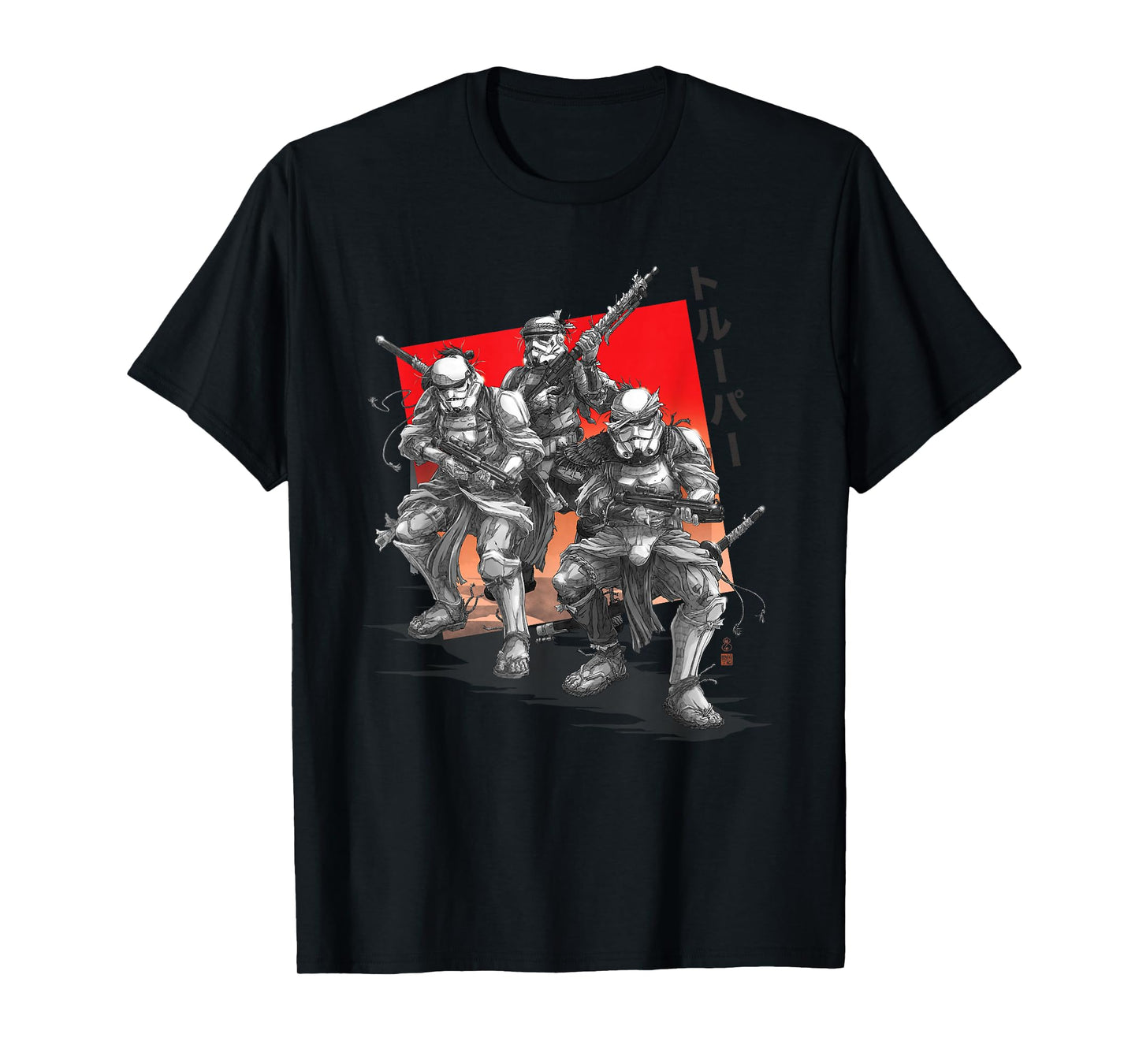 Star Wars: Visions Anime The Duel Samurai Stormtrooper Trio T-Shirt