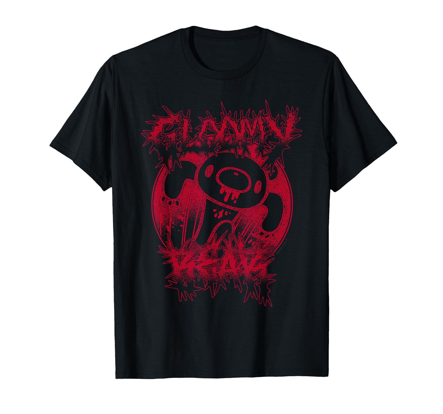 Gloomy Bear The Naughty Grizzly Gothic Red Text Anime T-Shirt