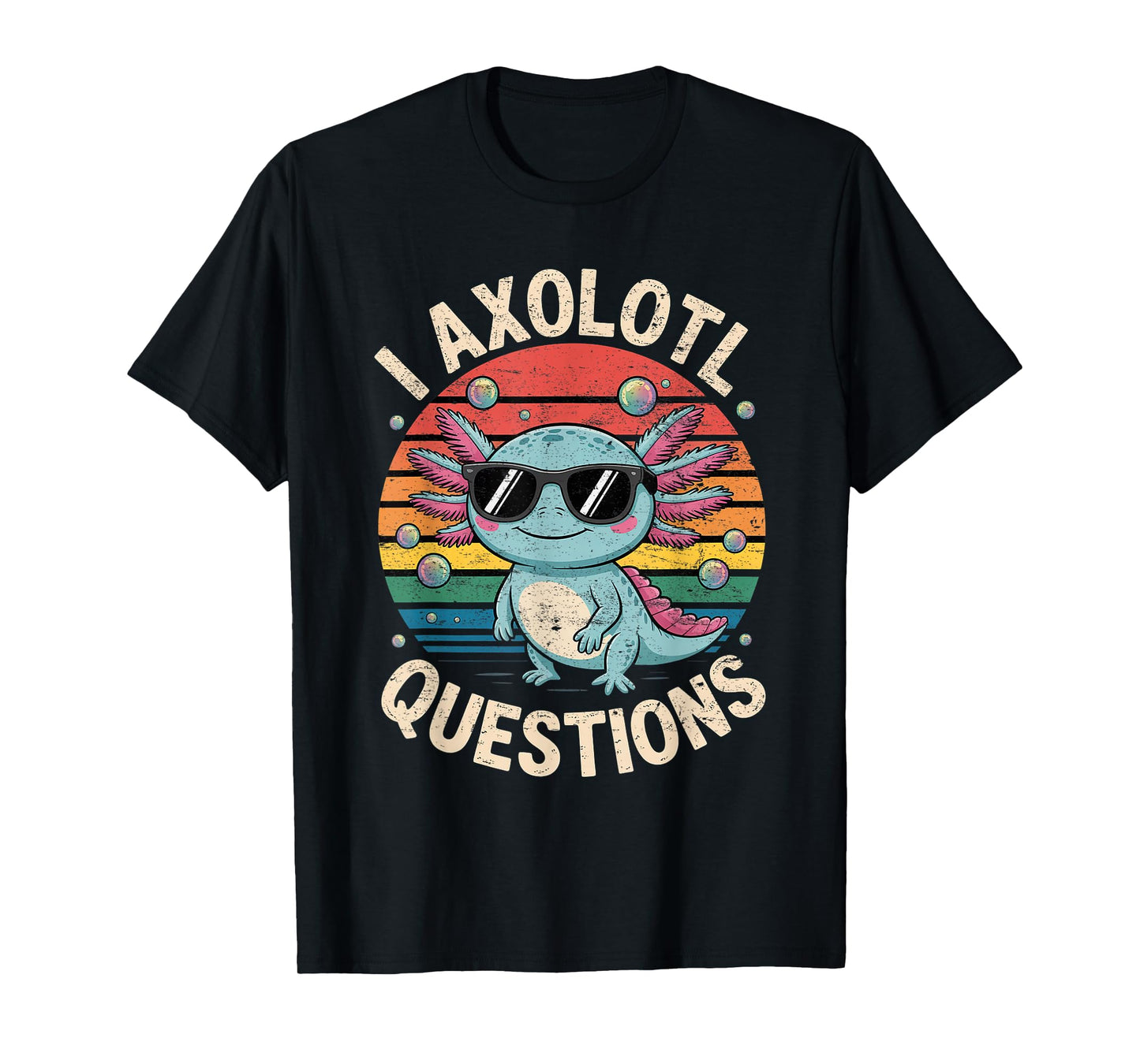 I Axolotl Questions Shirt Graphic Anime Cute Kids Boys Girls T-Shirt