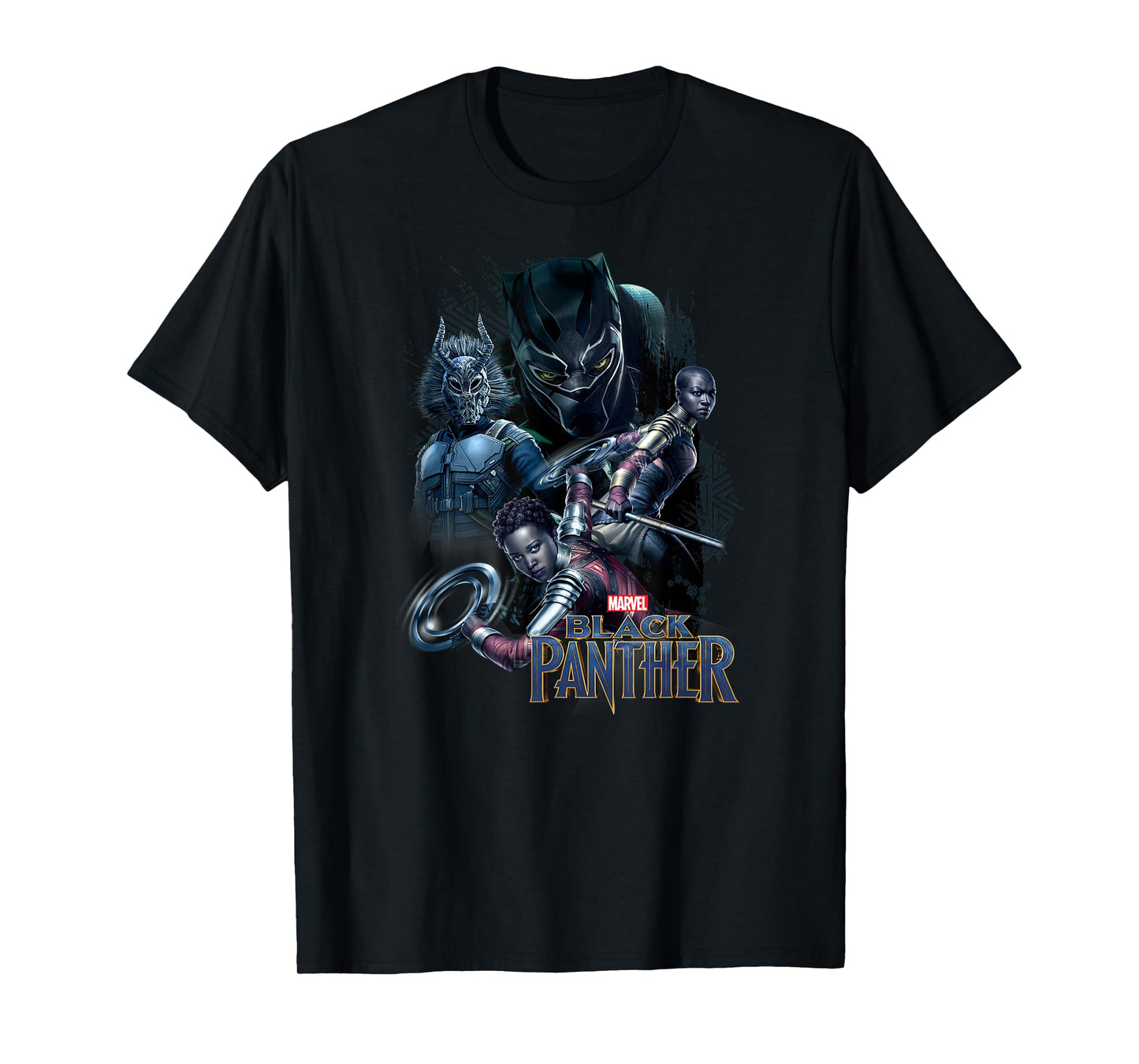 Marvel Black Panther Movie Warrior Poses Graphic T-Shirt T-Shirt