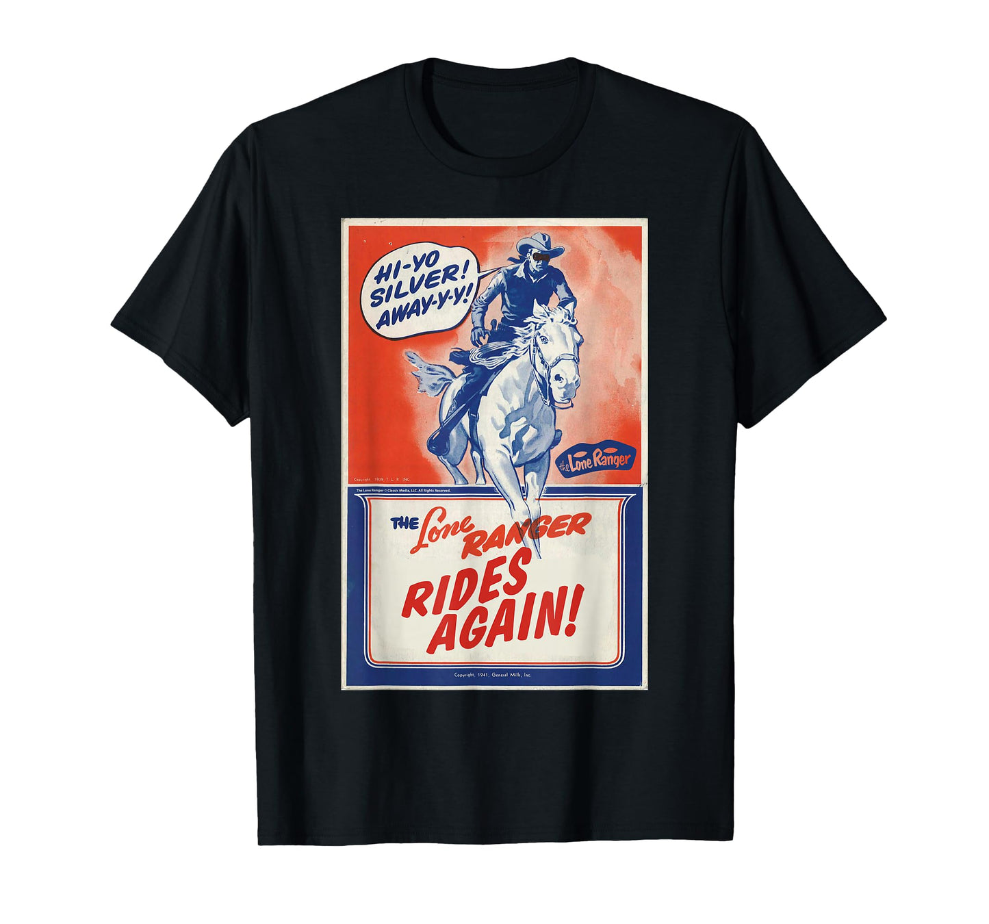 The Lone Ranger Hi-Yo Silver Adventure Poster T-Shirt