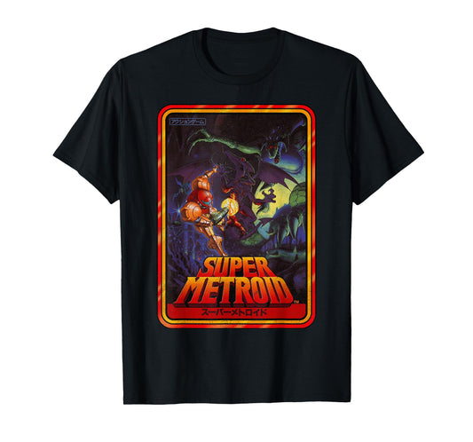 Nintendo Super Metroid Kanji Poster Style T-Shirt