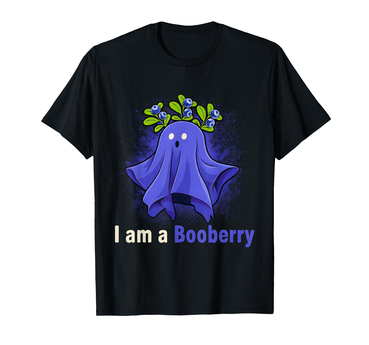 I Am a Booberry Funny Ghost Blueberry Halloween Pun T-Shirt