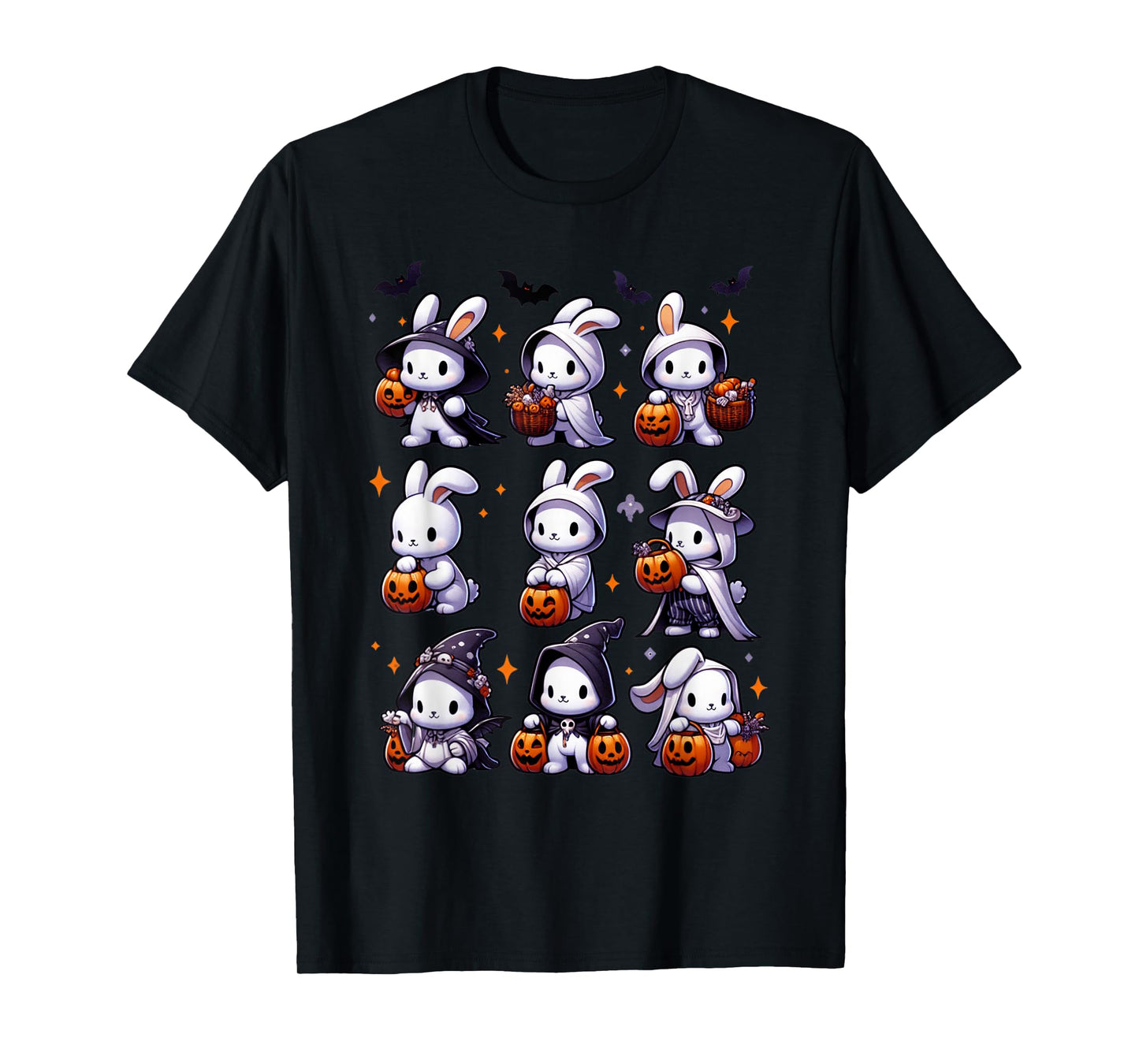 Cute Fall Bunny Ghost Costume Rabbit Lover Halloween T-Shirt