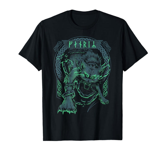 Wolf Viking Fenrir Scandinavian Pagan Norse Mythology T-Shirt