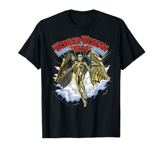 DC Comics Wonder Woman 1984 Gold Suit Clouds Portrait T-Shirt