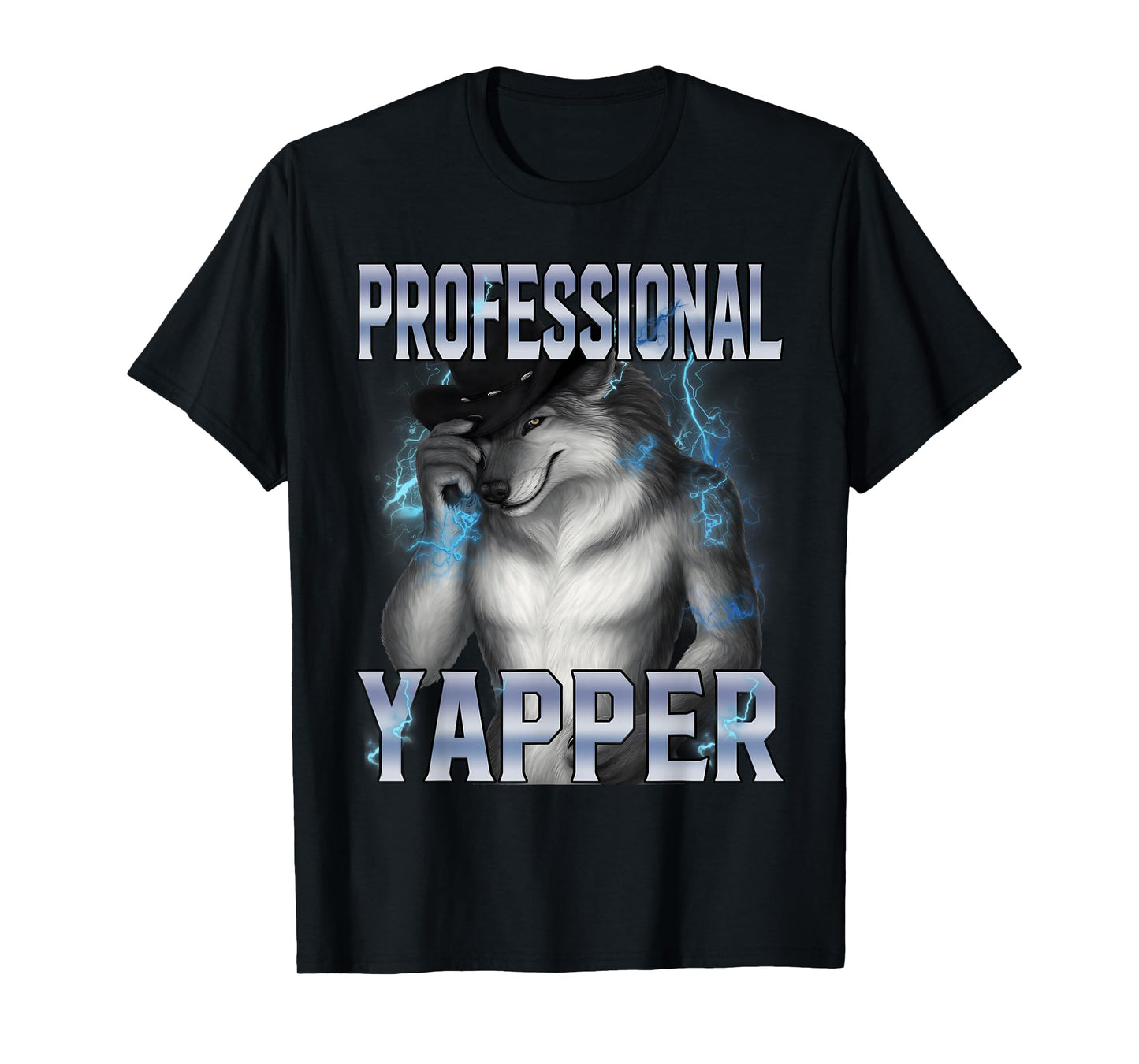 Professional Yapper Howling Werewolf Meme Gen Alpha Humor T-Shirt
