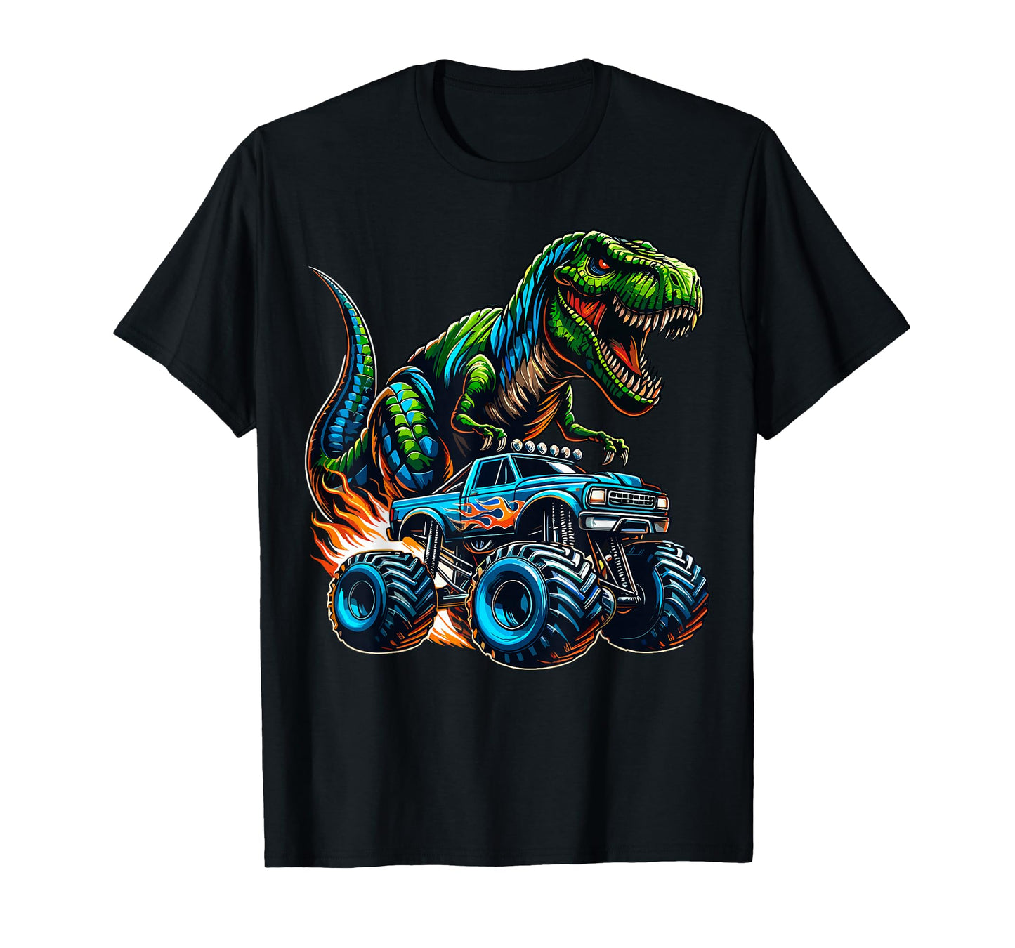 Monster Truck Boy Dinosaur Birthday Party Monster Truck T-Shirt