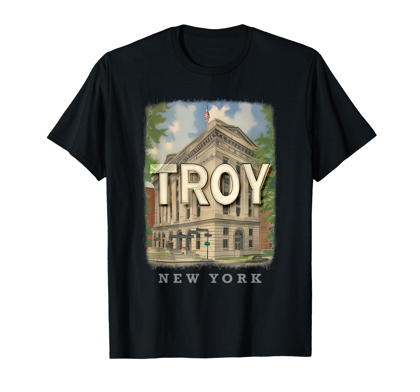 Troy New York NY Historic Architecture SD581 T-Shirt