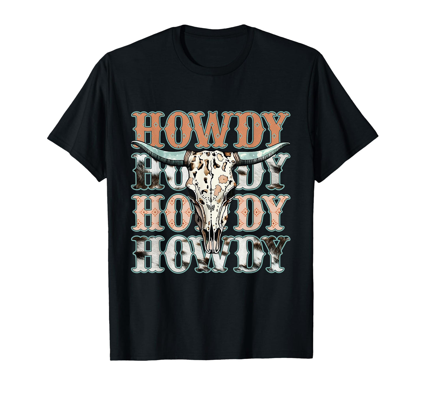 Howdy Southern Western Cow Country Rodeo Cowgirl Vintage T-Shirt