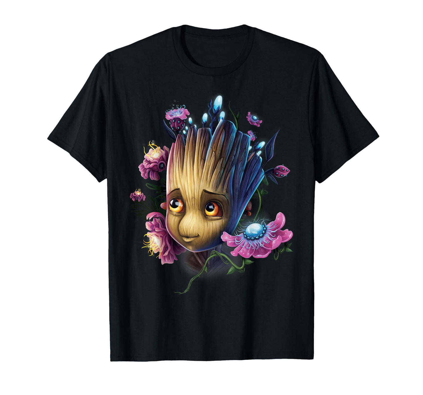Marvel Guardians of The Galaxy Groot Flowers Graphic T-Shirt T-Shirt