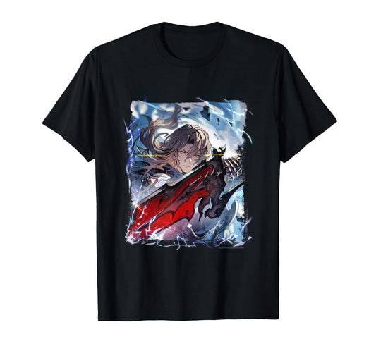 Cygames, Inc. Granblue Fantasy Versus: Rising Black Anime T-Shirt - Small - Short Sleeve - Unisex-Adults