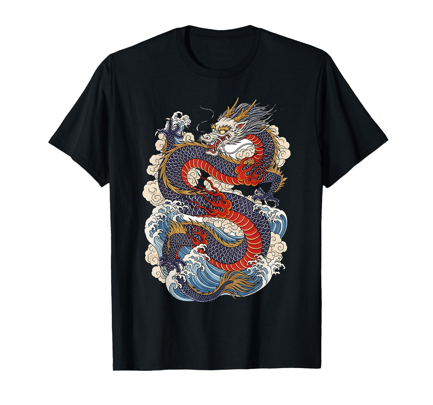 Traditional Chinese Dragon East Asia Dragon Ukiyoe Japanese T-Shirt