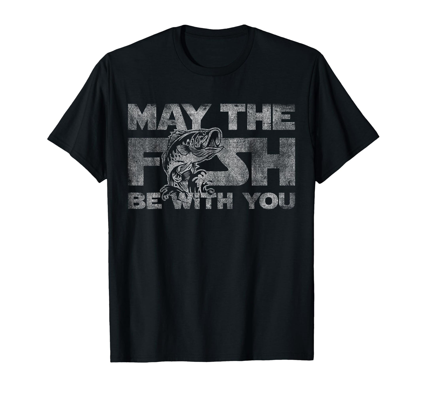 May the fish with you his funny fishing sci-fi gift T-Shirt