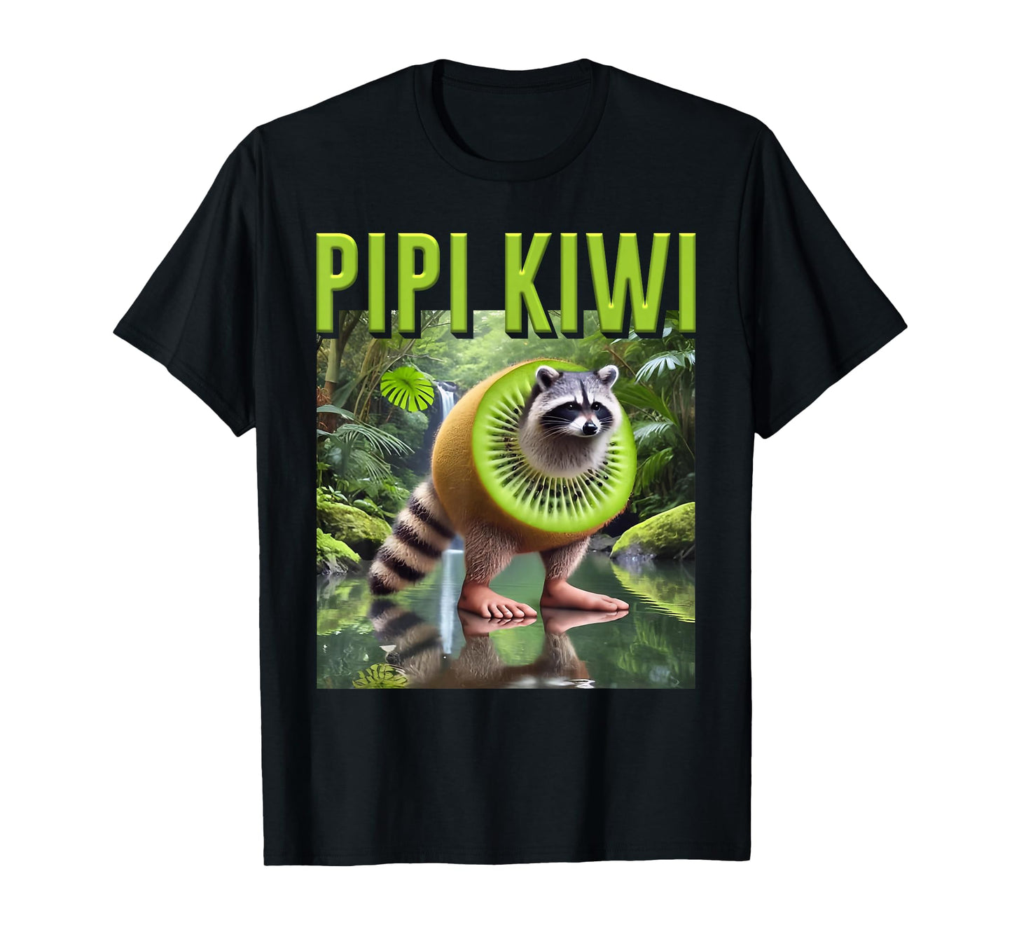 Pipi Kiwi Raccoon AI Monster Italian Brainrot Boy Meme Joke T-Shirt