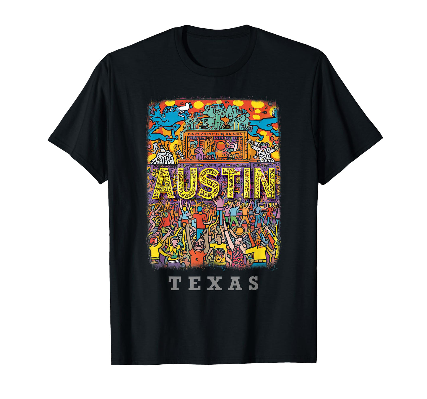 Austin Texas TX Live Music Scene SD715 T-Shirt