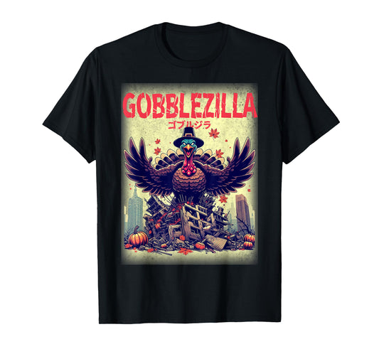 Thanksgiving Gobblezilla Kaiju Turkey Day Japanese Monster T-Shirt