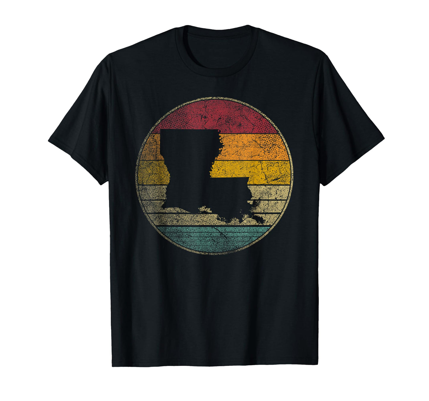 Louisiana Retro Style Vintage Distressed 70s 80s 90s Gift T-Shirt