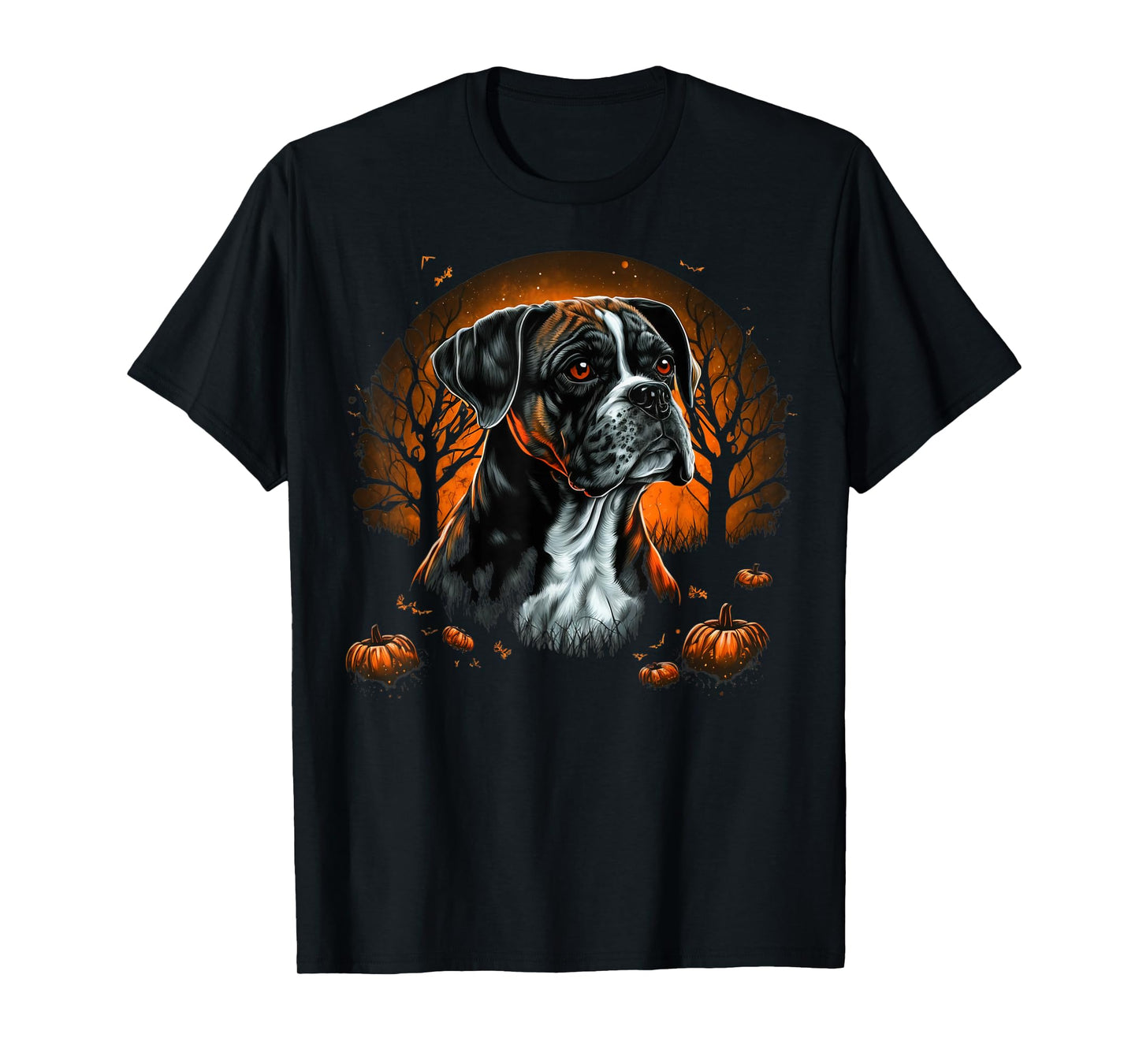 Pumpkin Boxer Dog costume on Boxer Dog Halloween T-Shirt for Men Women Kids