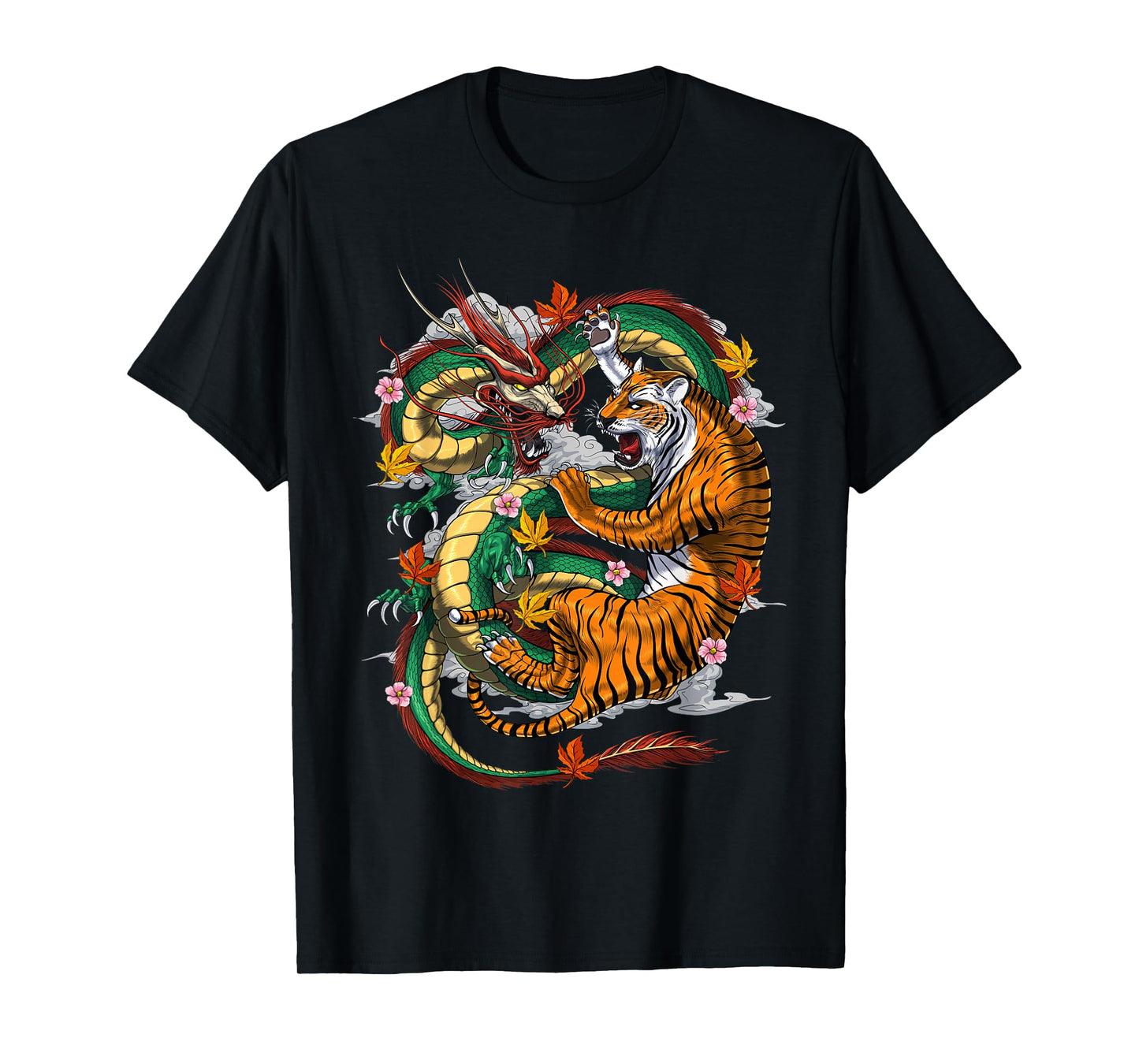 Japanese Dragon Japanese Tiger Folklore T-Shirt