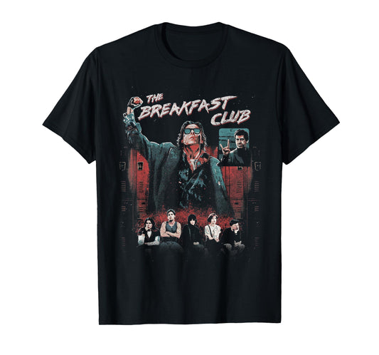 Breakfast Club Group Shot Painted Distressed T-Shirt Small