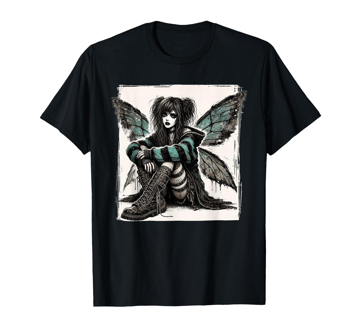 Goth Girl Cute Grunge Women Gothic Fairy Goth Emo Girl T-Shirt