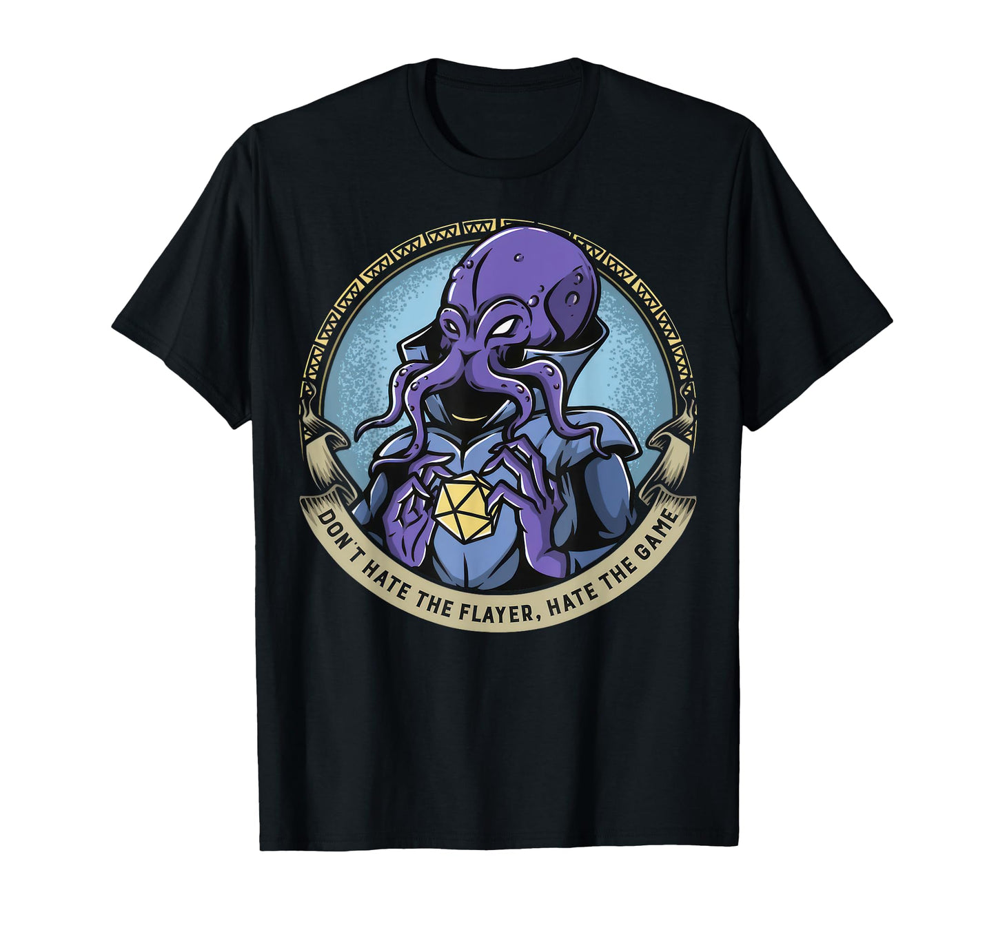 Call Of Ktulu Cthulhu! Don't Hate The Flayer Hate The Game T-Shirt, Small, Black