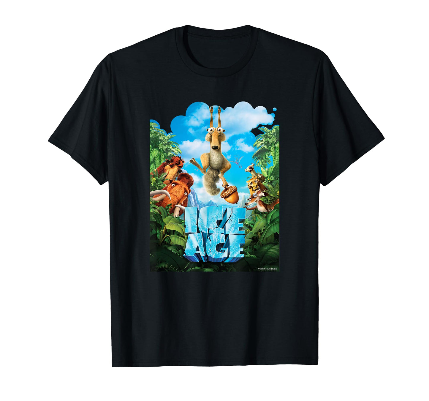 Ice Age Dawn of The Dinosaurs Movie Poster T-Shirt