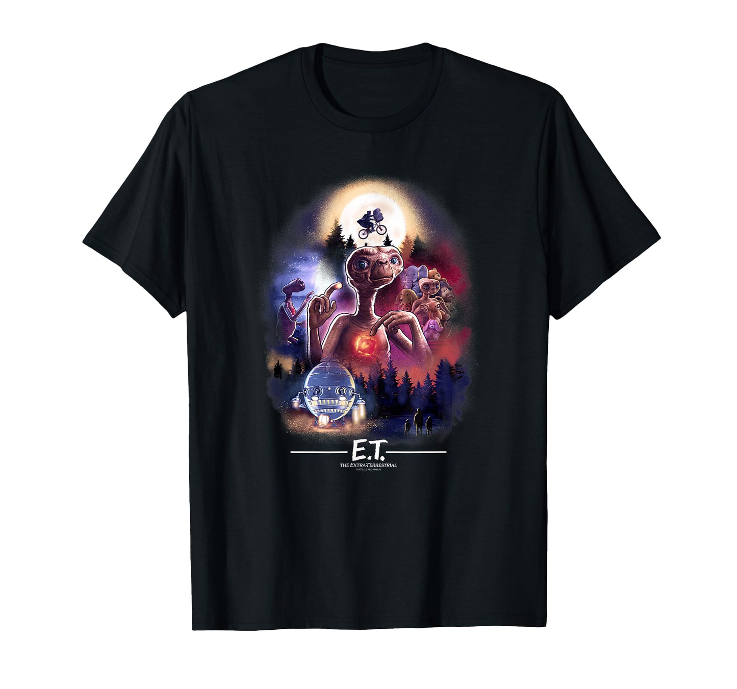 E.T. the Extra-Terrestrial Centered Collage T-Shirt