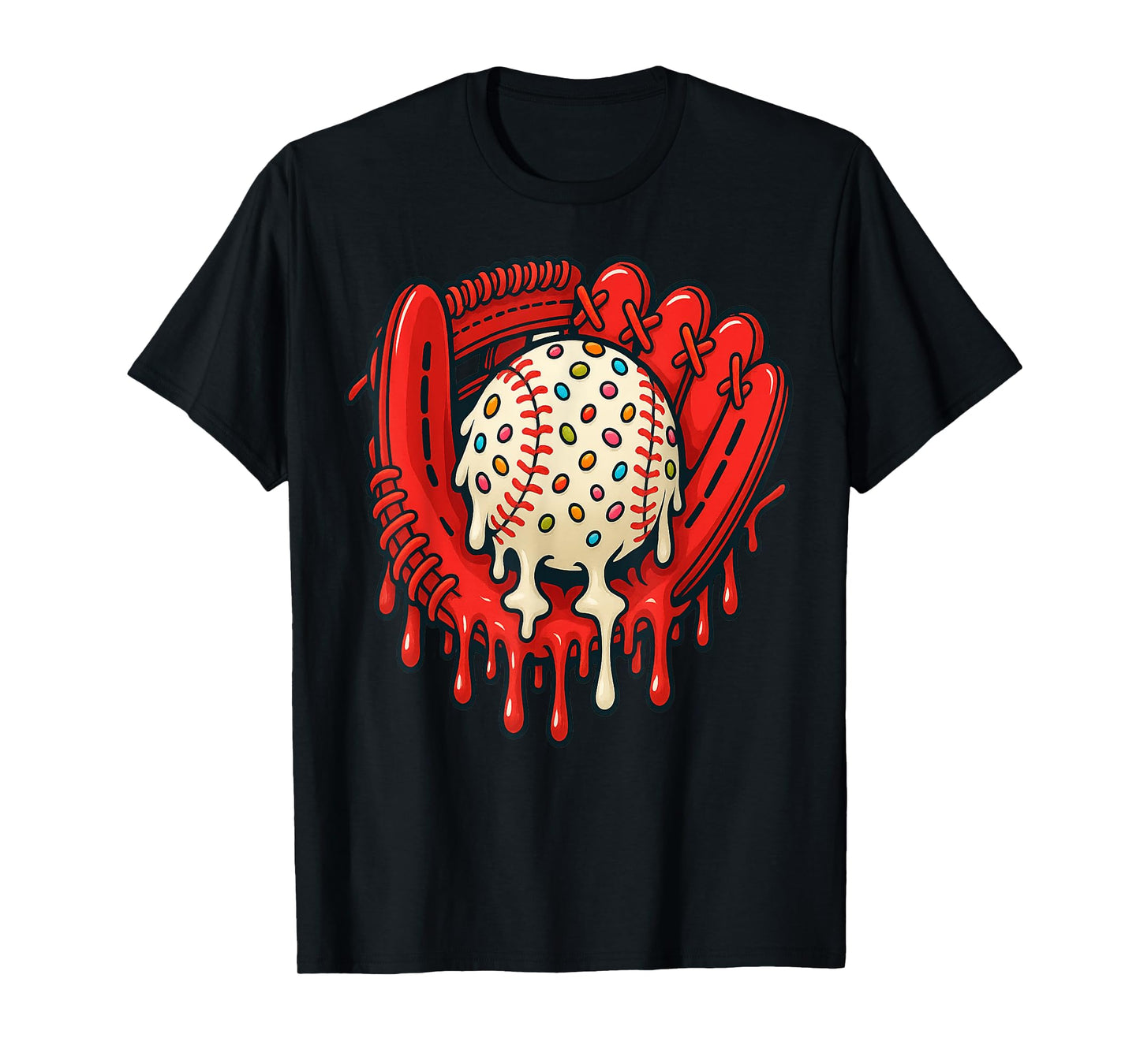 Baseball Drip Team for Boys Ice Cream Cool T-Shirt